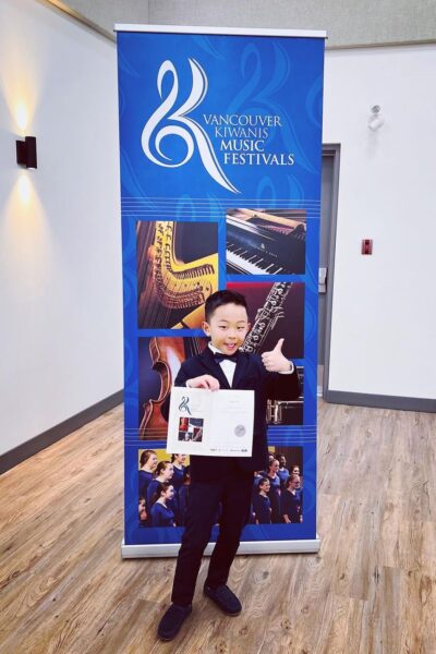 2ND PLACE SILVER WINNER OF THE KIWANIS PIANO COMPETITION, VANCOUVER, 2023